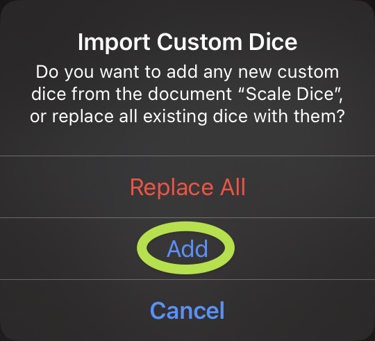 Add Custom Dice Prompt